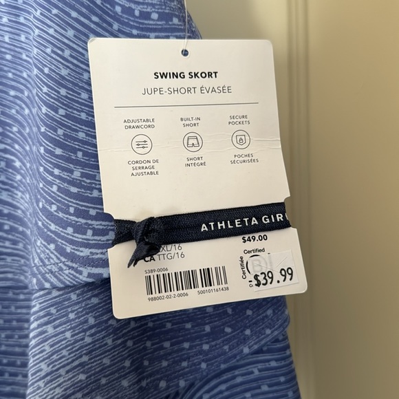 Athleta Girl Swing Skort XXL/16 NWT - Picture 2 of 4